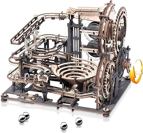 ROBOTIME Marmeren Run 3D Puzzel Houten Upgrade Modelbouwset, Bouwpakket Volwassenen, Beste Verjaardag of Valentijnsdag Geschenken - Night City