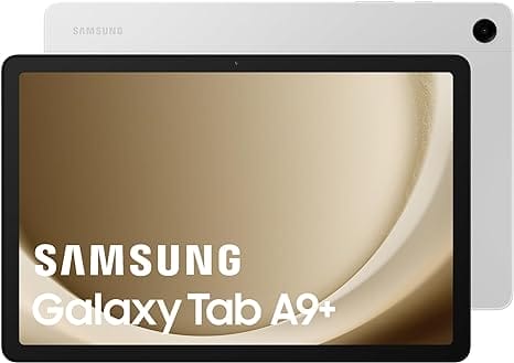 Samsung Galaxy Tab A9+ Android tablet, 64 GB geheugen, 11 inch groot display, wifi, 3D-geluid, zilver, 3 jaar verlengde fabrieksgarantie (FR-versie)