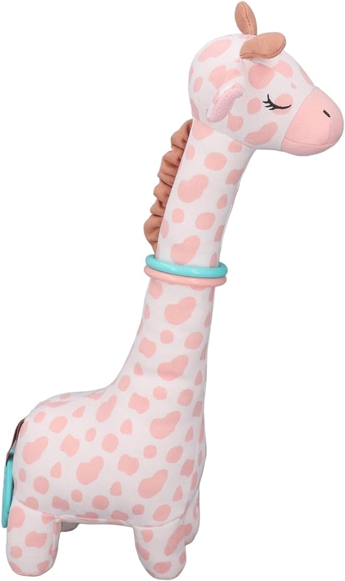 Schattig giraffe bijtring-speelgoed, grappig knuffeldier voor peuters van 0 tot 1 jaar, bijtring-design, voor het trainen van de handspieren om de baby te slapen