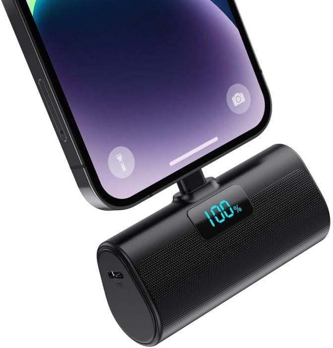 X9 Mini Power Bank voor iPhone 5200mAh Ultra Compact - Zwart