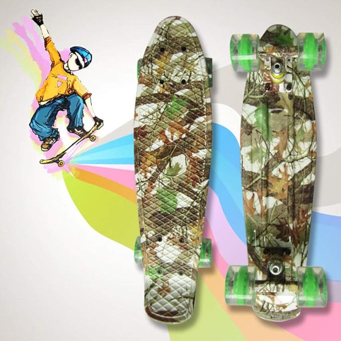 22"complete skateboards Outdoor Sport Antislip deck cruiser board mini skateboards voor kinderen van 12 jaar plastic skateboard-20_22 duim