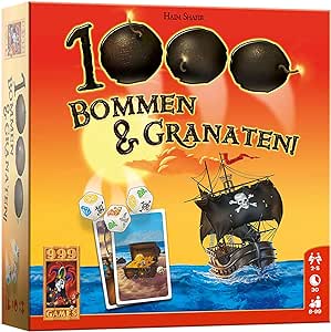 999 Games - 1000 Bommen & Granaten! Dobbelspel - vanaf 8 jaar - Een van de beste spellen van 2018 - Haim Shafir - Push your luck - voor 2 tot 5 spelers - 999-DUI01