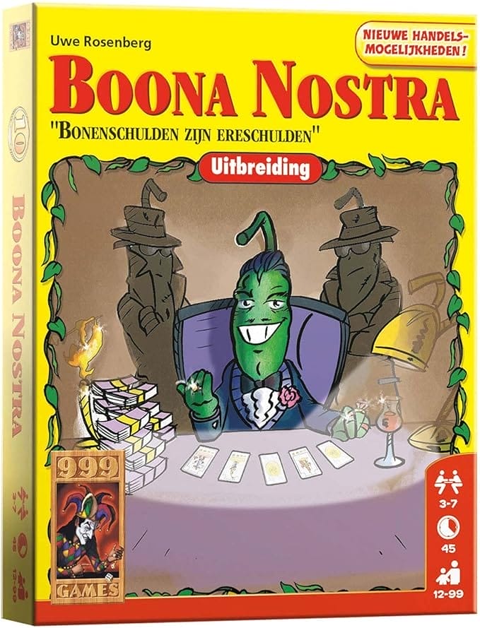 999 Games - Boonanza: Boona Nostra Kaartspel - vanaf 12 jaar - Uwe Rosenberg - voor 3 tot 7 spelers - 999-BOO08