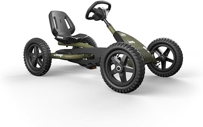 BERG Skelter Jeep® Junior Pedal Go-kart |Met luchtbanden en vrijloop, Kindervoertuig, Zekerheid en Stabiliteit, Kinderspeelgoed geschikt voor kinderen van 3-8 jaar