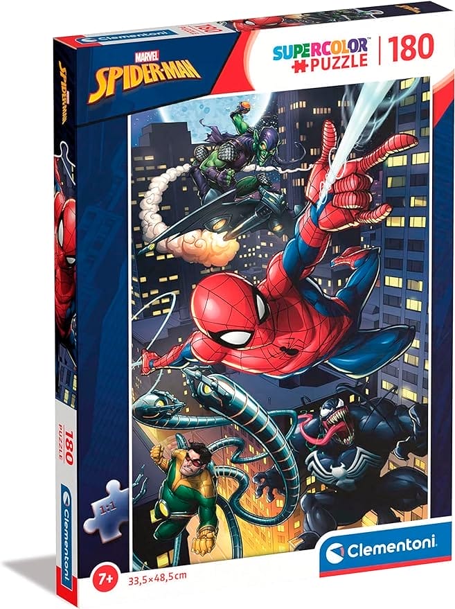 Clementoni - Puzzel 180 Stukjes Marvel Spider-Man, Kinderpuzzels, 7-9 jaar, 29782