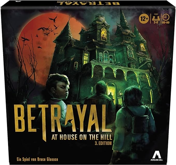Hasbro Betrayal at House on The Hill derde editie, coöperatief bordspel vanaf 12 jaar, 3 6 spelers, 50 spookscenario's multi-color eenheidsmaat (Duitstalig)