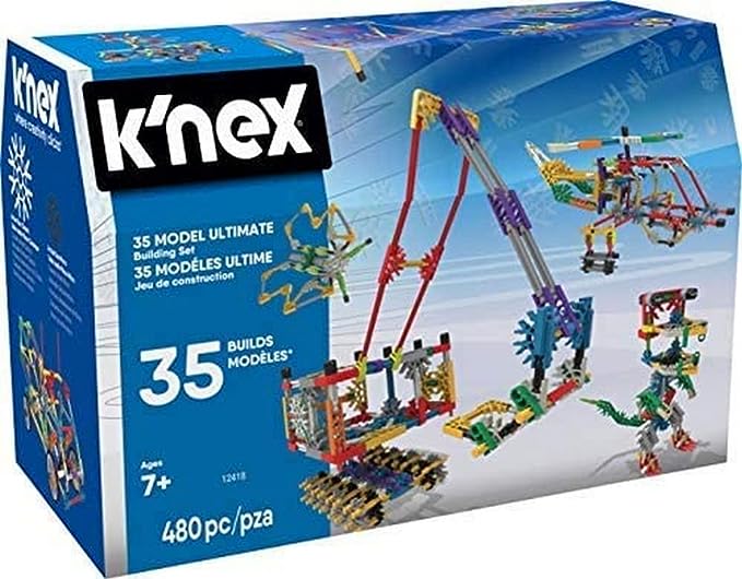 K'NEX 12418 - Exclusieve bouwset met 35 Imagine-bouwmodellen, Educatief speelgoed voor kinderen, 480-delige set voor STEM-educatie, Constructiesets voor kinderen van 7 jaar en ouder