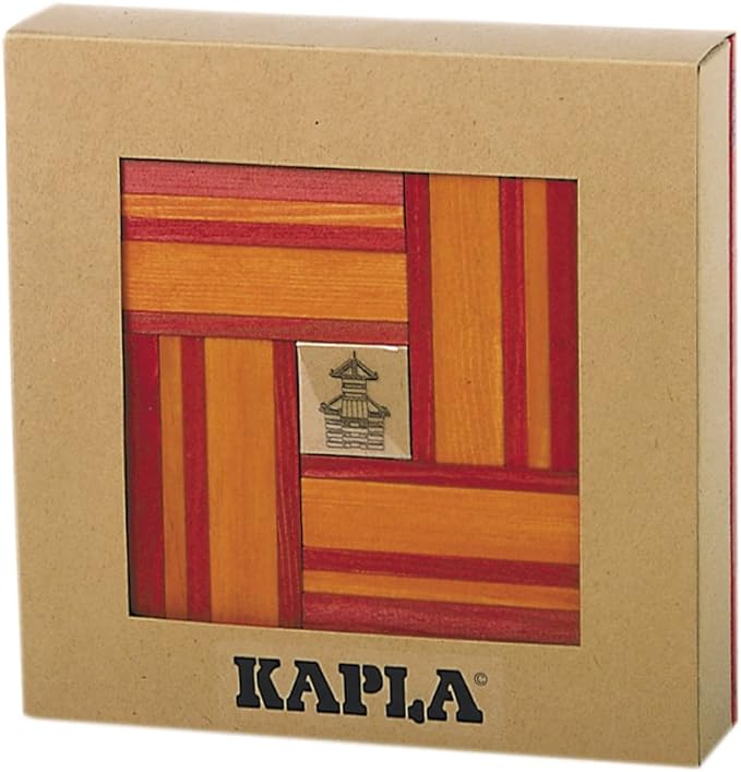 Kapla Boek en kleuren set van 40 plaatjes in 2 verschillende kleuren en een kunstba