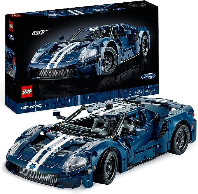 LEGO 42154 Technic 2022 Ford GT Auto Modelbouwset voor Mannen en Vrouwen, 1:12 Schaalmodel Supercar met Authentieke Kenmerken, Geavanceerde Verzamelset voor Volwassenen, Kerstcadeau Idee