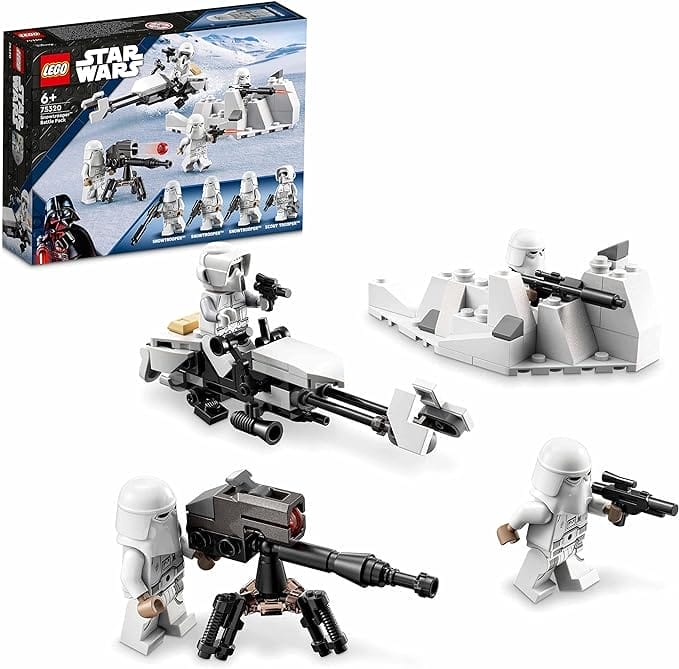 LEGO 75320 Star Wars Snowtrooper Battle Pack, Set voor Jongens en Meisjes vanaf 6 jaar met met 4 Figuren, Blasterguns en Speederbike, Speelgoed voor Kinderen, Kerstcadeau Idee