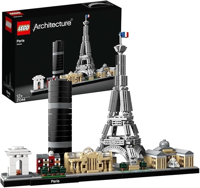 LEGO Architecture Parijs, Deocratie Bouwpakket voor Volwassenen met Modellen van de Eiffeltoren en het Louvre, Skyline Collectie, Cadeau voor Hem of Haar, Mannen en Vrouwen 21044