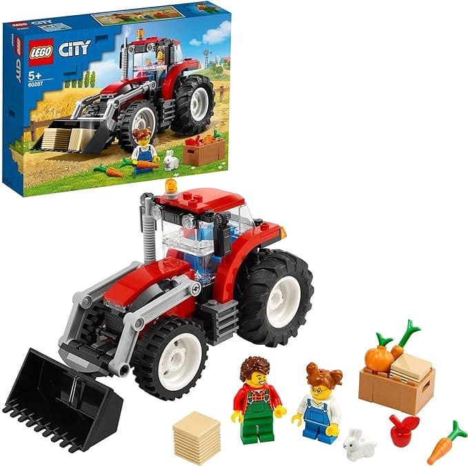 LEGO City Voertuigen Tractor, Boerderij Speelgoed met Konijnen Figuur, Cadeau-idee voor Jongens, Meisjes en Kinderen van 5 jaar en Ouder 60287