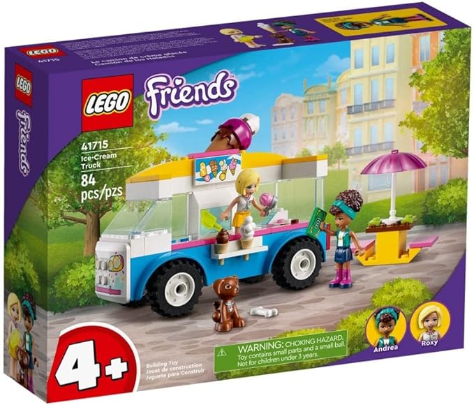 LEGO Friends Ijswagen Zomer Speelgoed Set met Voertuig en Poppetjes van Personage Andrea en Haar Vrienden, Creatief en Leuk Cadeau voor Meiden of Jongens vanaf 4 Jaar 41715