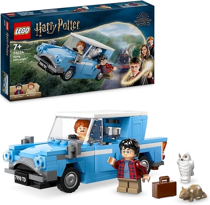 LEGO Harry Potter Vliegende Ford Anglia, Bouwpakket voor Kinderen, Bouwbare Speelgoed Auto uit de Films, Cadeau voor Jongens, Meisjes en Fans vanaf 7 jaar, inclusief 2 Minifiguren 76424