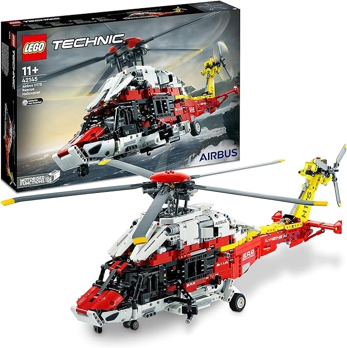 LEGO Technic Airbus H175 Reddingshelikopter Model Bouwpakket voor Kinderen met Draaiende Propellers en Motoraangedreven Functies, Constructie Speelgoed, Cadeau voor Jongens en Meisjes 42145