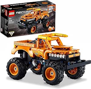 LEGO Technic Monster Jam El Toro Loco, 2in1 Pull-Back Truck en Terreinwagen, Speelgoed Auto Set, Bouwpakket voor Kinderen, Leuk Cadeau voor Jongens en Meisjes vanaf 7 Jaar 42135