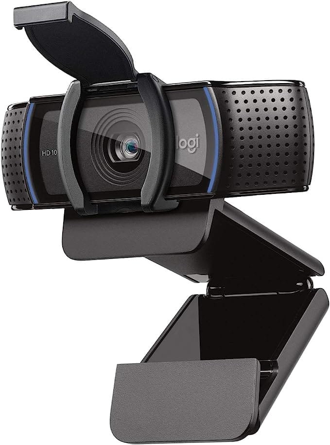 Logitech C920S HD Pro Webcam, Full HD 1080p/30fps videobellen, stereo audio, HD lichtcorrectie, privacy sluiter, werkt met Skype, Zoom, FaceTime, Hangouts, PC/Mac/Laptop/Macbook/Tablet - Zwart