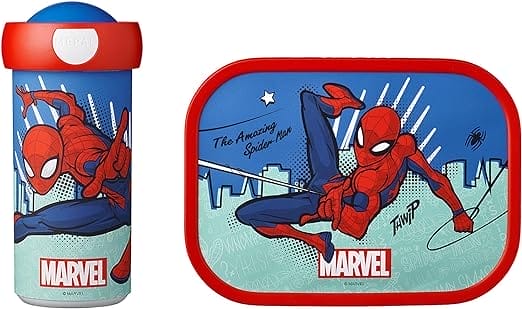 Lunch set Campus (school cup and lunchbox) - Spiderman