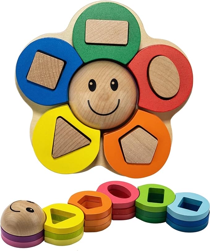 PikatoyZ babyspeelgoed 1 2 3 jaar. Montessori-spelletjes voor fijne motoriek. Activiteiten- en ontwikkelingsspeelgoed voor kinderen. Ideaal cadeau voor jongens of meisjes. Houten speelgoed