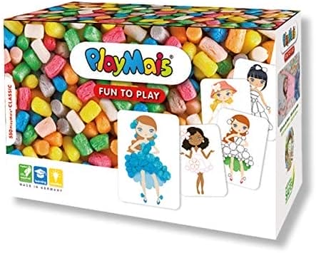 PlayMais Fun to Play Fashion knutselset voor kinderen vanaf 5 jaar, motoriekspeelgoed met 550 stuks, modesjablonen om te spelen met handleiding (mogelijk niet beschikbaar in het Nederlands),