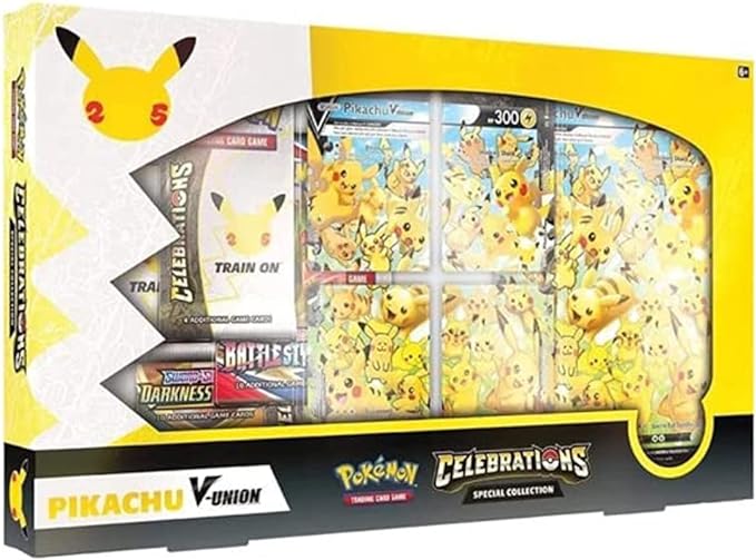 Pokémon Celebrations Special Collection Pikachu V - Union (25e jubileum), kaartspel, vanaf 6 jaar, voor 2 spelers, meer dan 10 minuten speelduur
