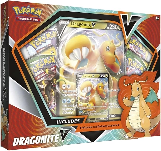 Pokémon Dragonite V Box Kaartspel, vanaf 6 jaar, 2 spelers, ruim 10 minuten speelduur