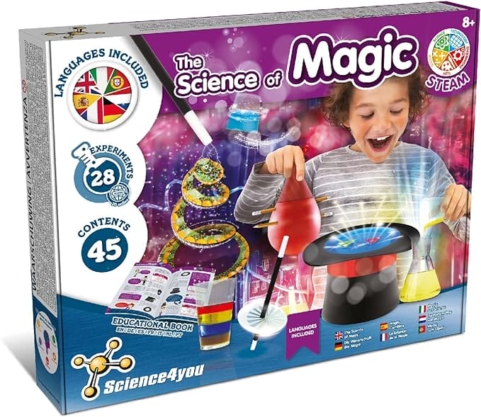 Science4you De wetenschap van de magie - toverdoos voor kinderen met 28 goocheltrucs - toverkist voor kinderen met toverdrank en nog veel meer! Magische spelletjes en gechenk voor kinderen vanaf 8