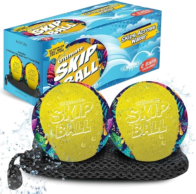 Skip Balls - Leuke strandspellen voor volwassenen en familie Zwemspeelgoed voor kinderen Strandspeelgoed voor volwassenen Zwembad Duikspeelgoed Strandplezier Waterspeelgoed voor kinderen van 8-12 jaar